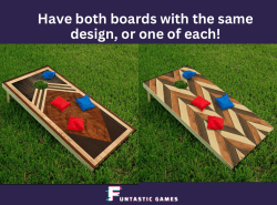 Retro Wooden Design Cornhole Set with LED lights